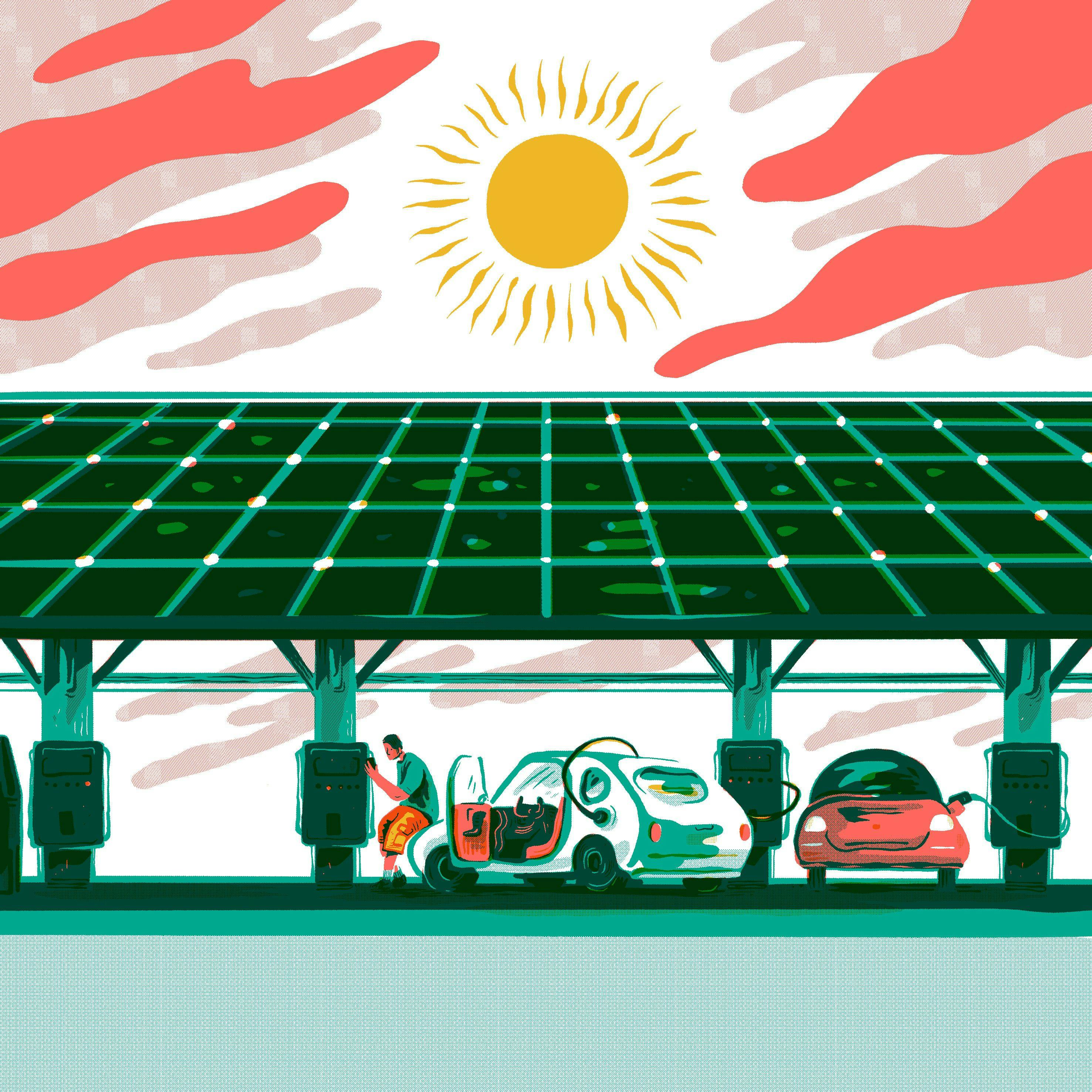 Solární carporty podporuje legislativa ve Francii i v Německu