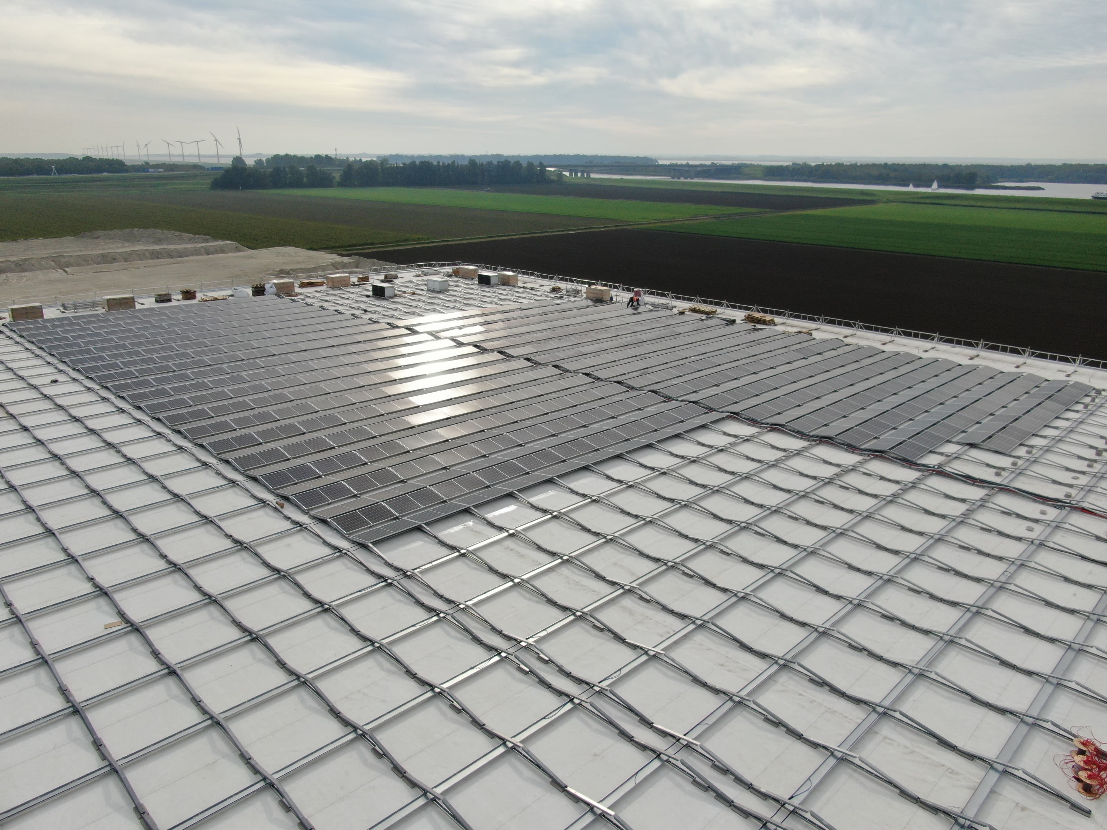 Geslau freefields project in Germany, taken by drone