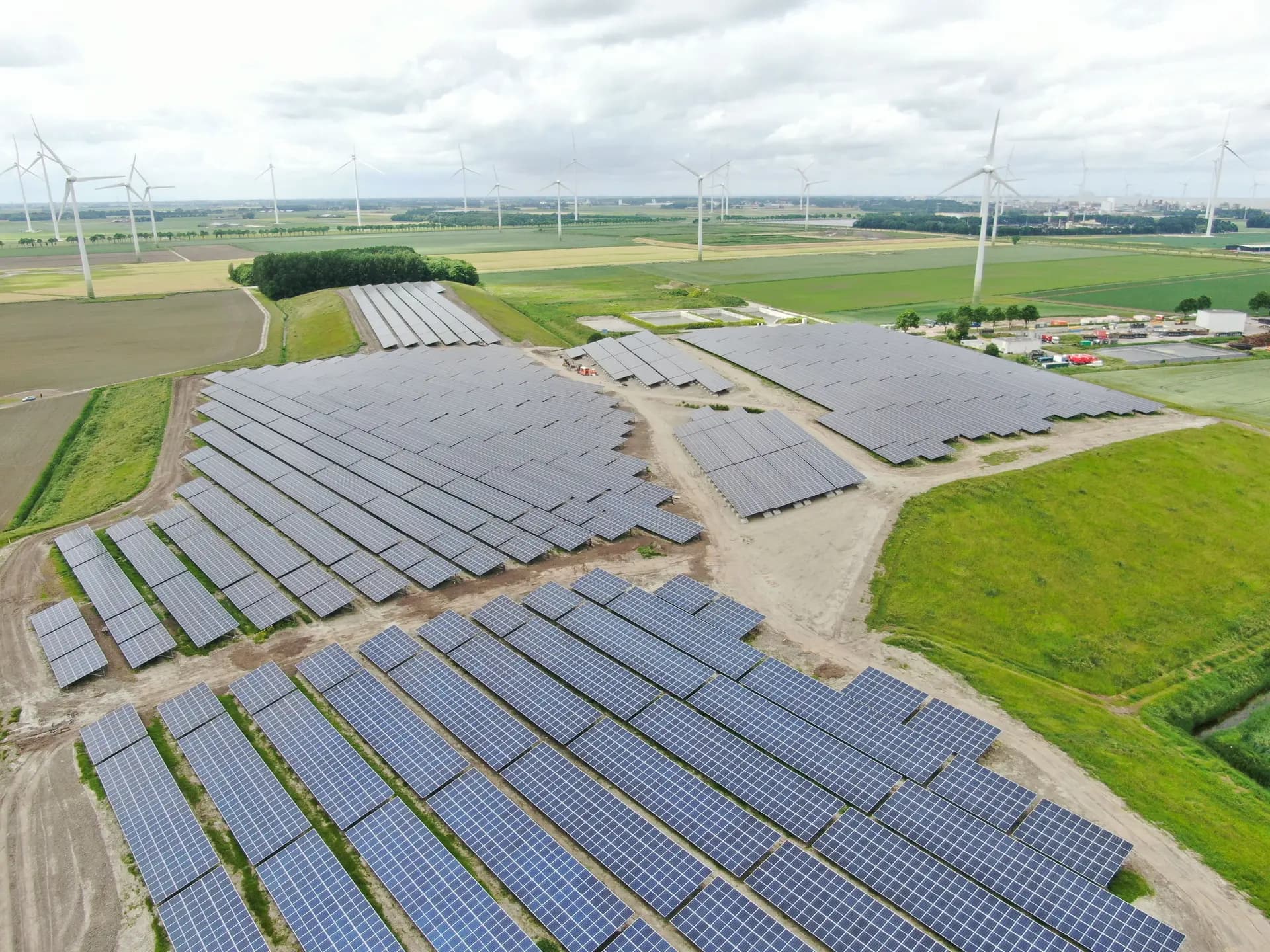 Farmsum freefield project in the Netherlands, taken by drone
