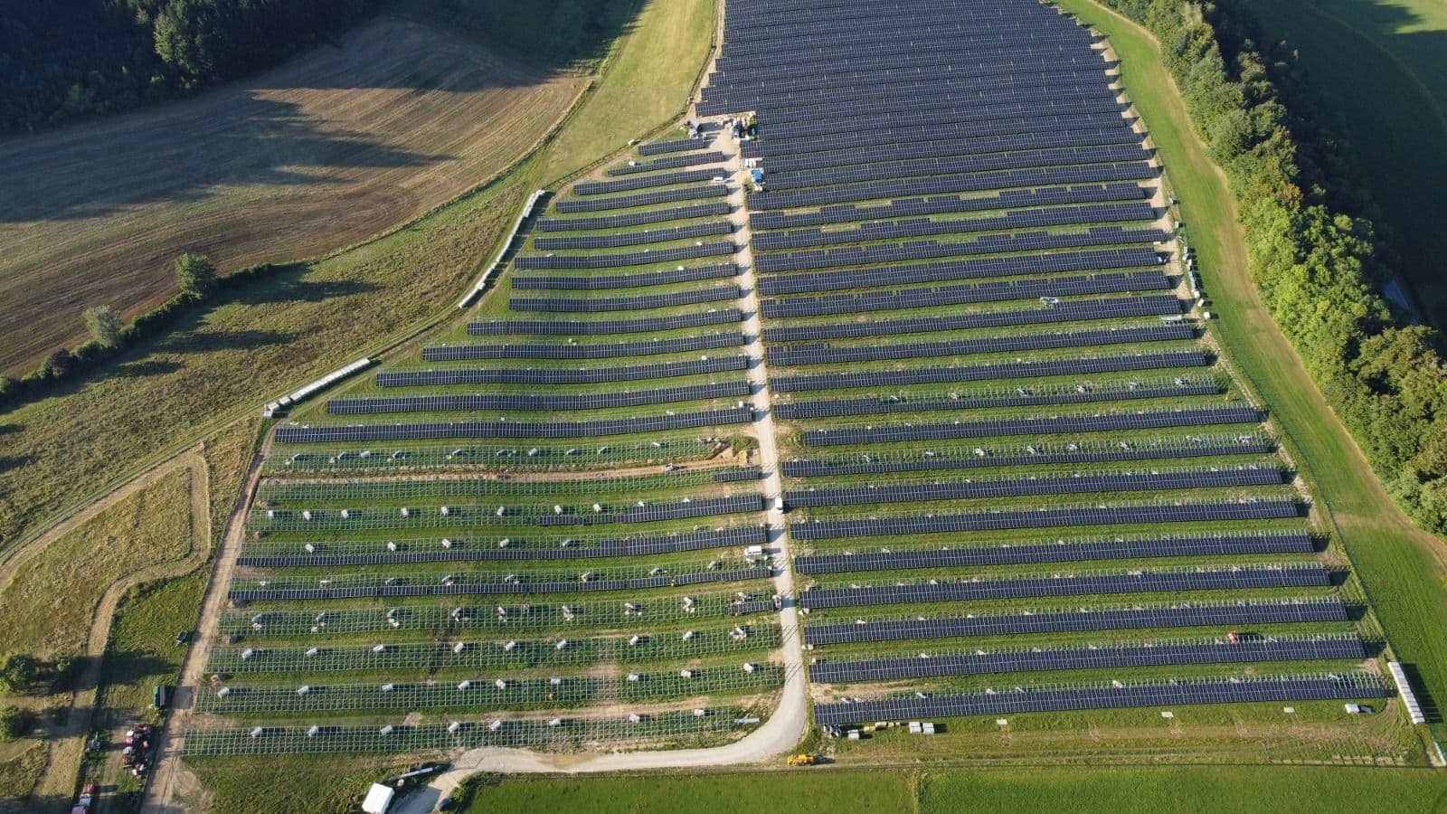 Rickertsreute freefield project in Germany taken by drone