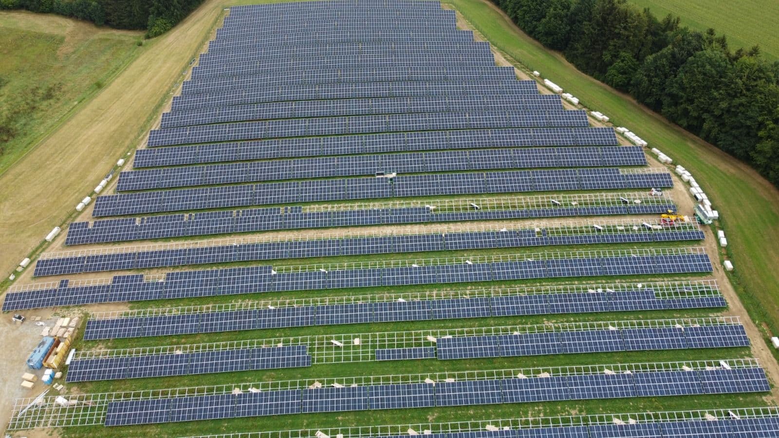 Rickertsreute freefield project in Germany taken by drone