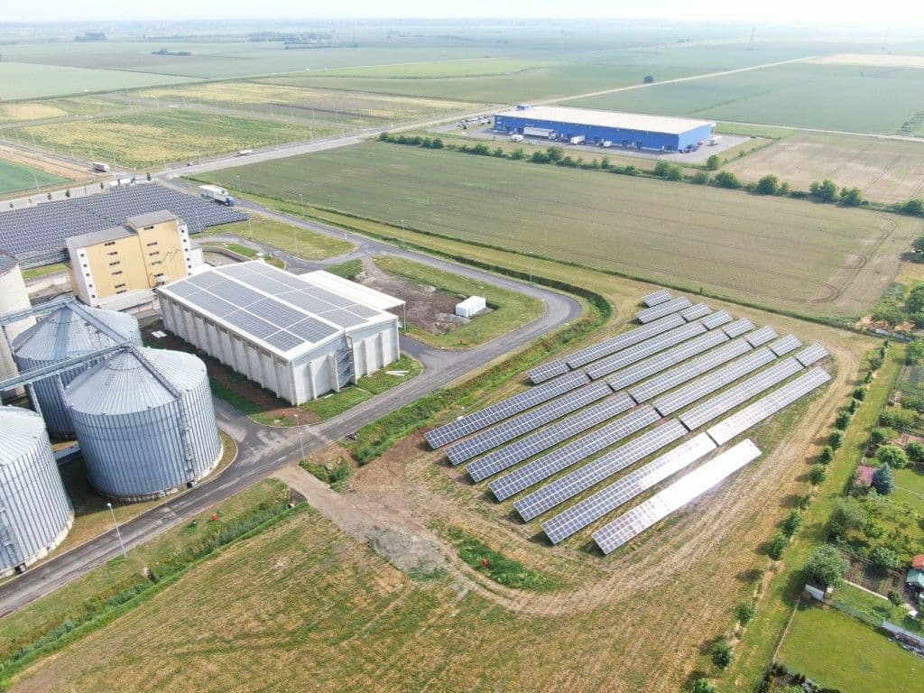 Čepin rooftop project in Croatia, taken by drone