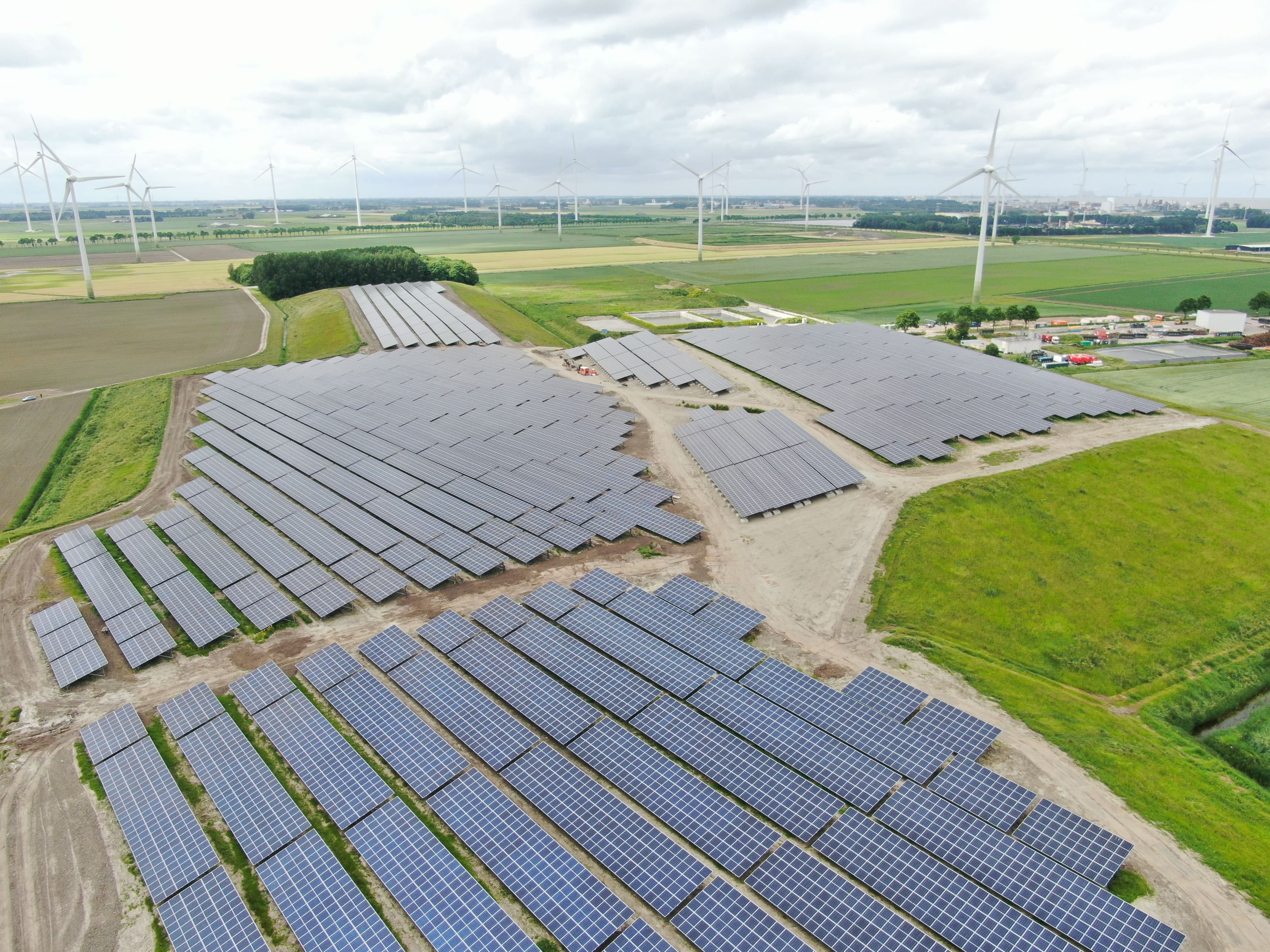 Farmsum freefield project in the Netherlands, taken by drone