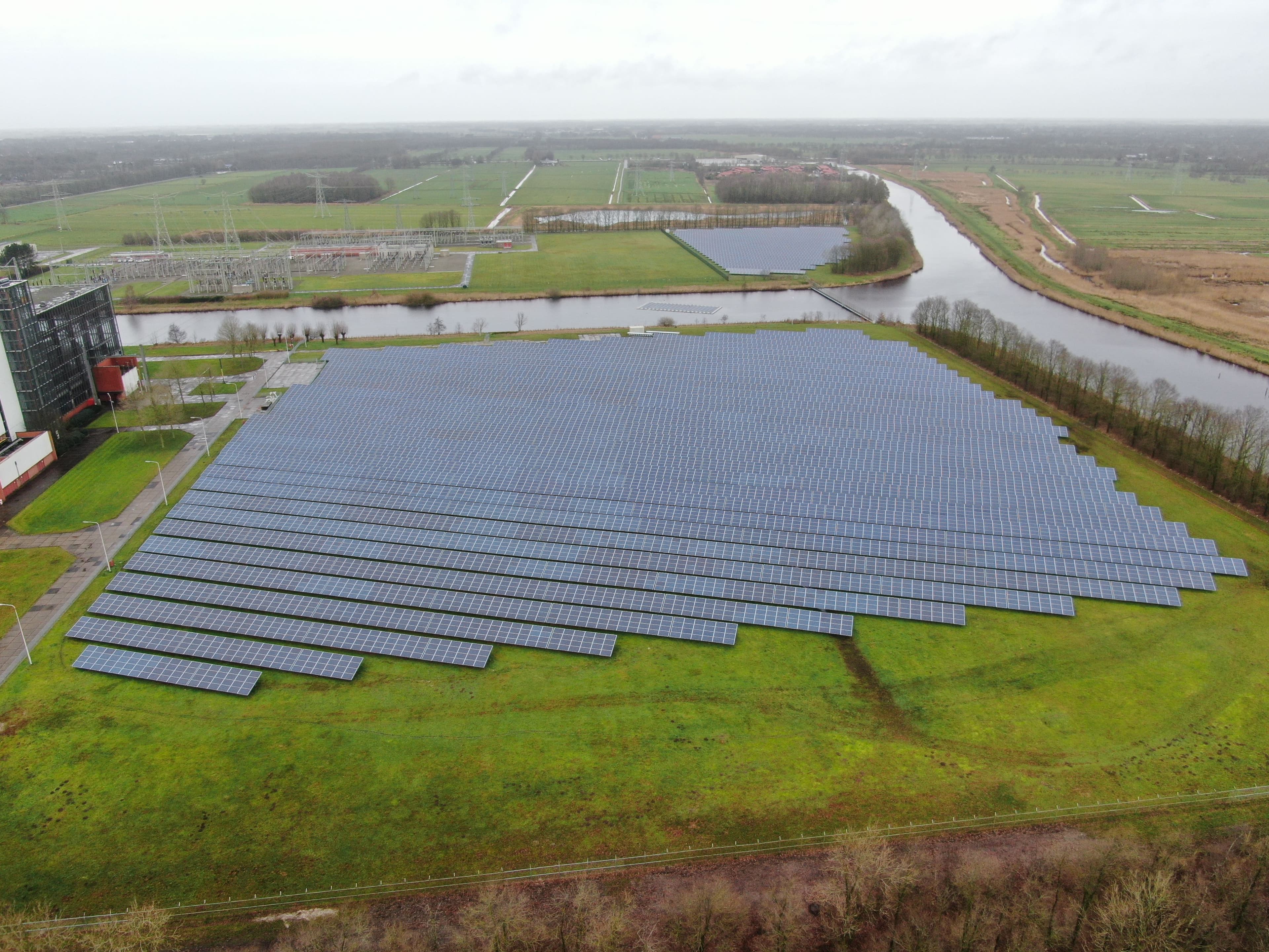 Burgum freefield project in the Netherlands, taken by drone