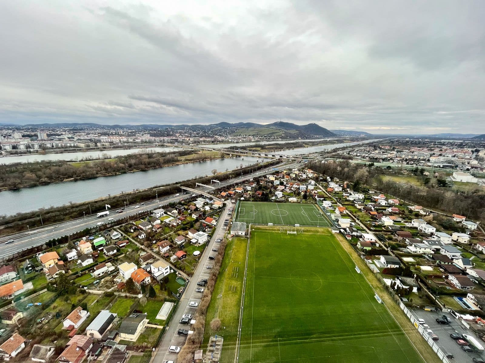 Picture with a view on the city