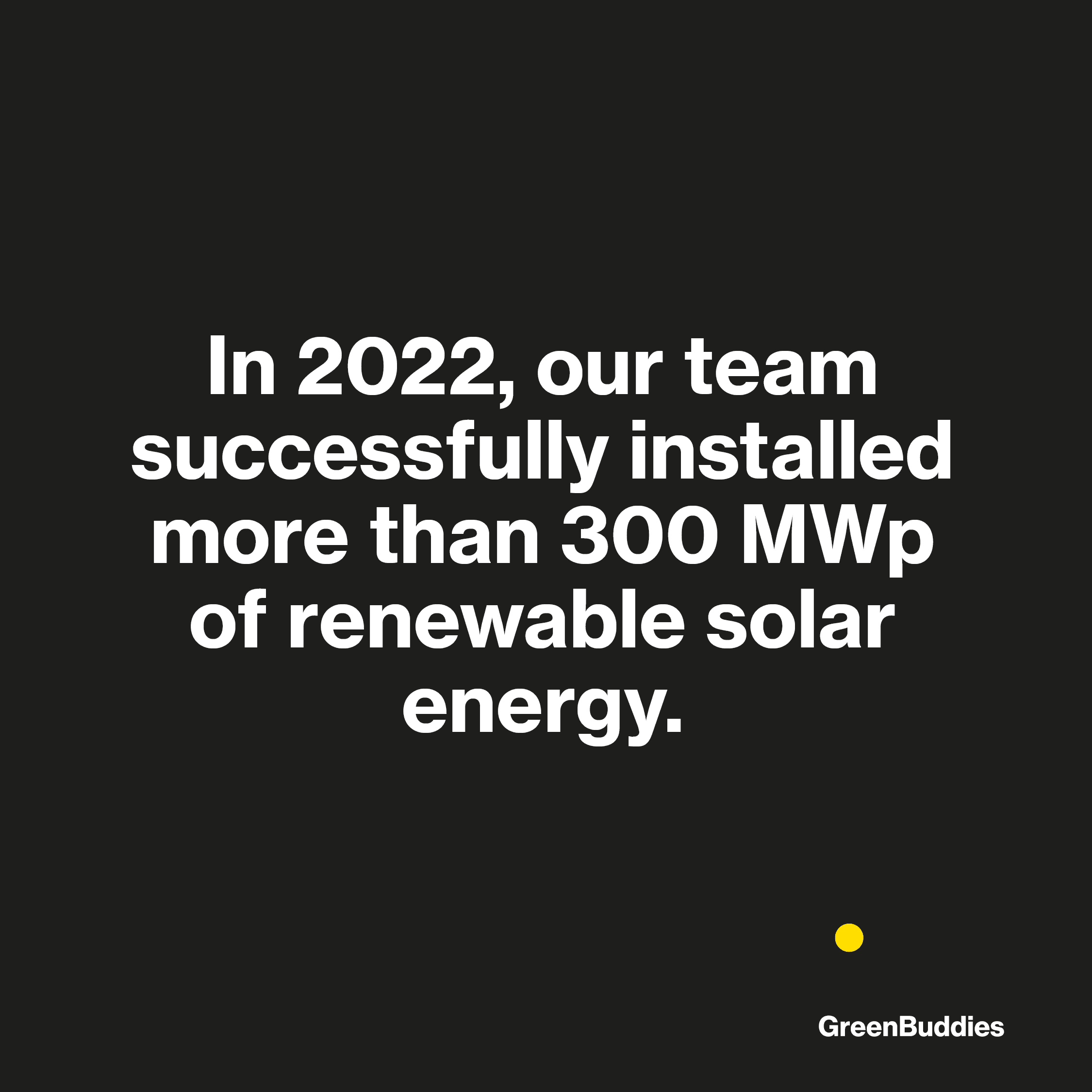 Greenbuddies statistics