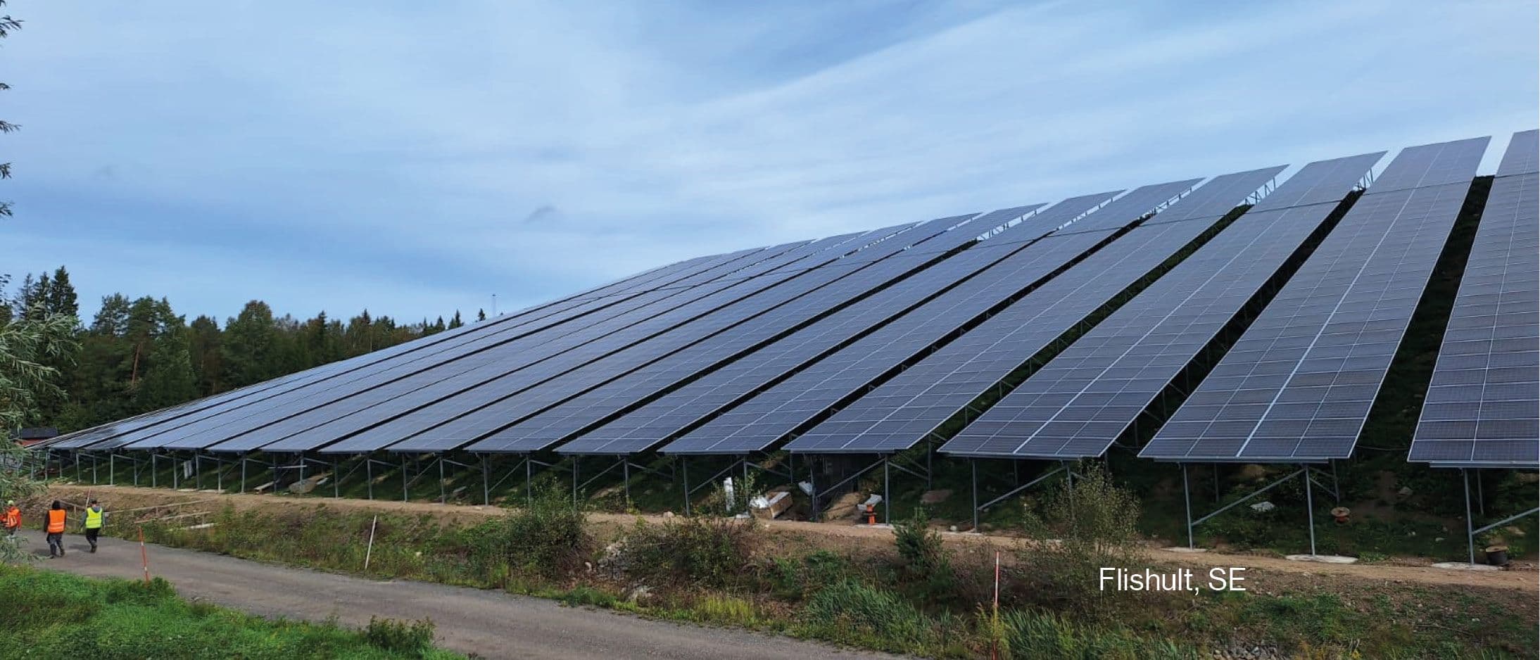 Pozemní solární elektrárna realizovaná Greenbuddies ve Švédsku