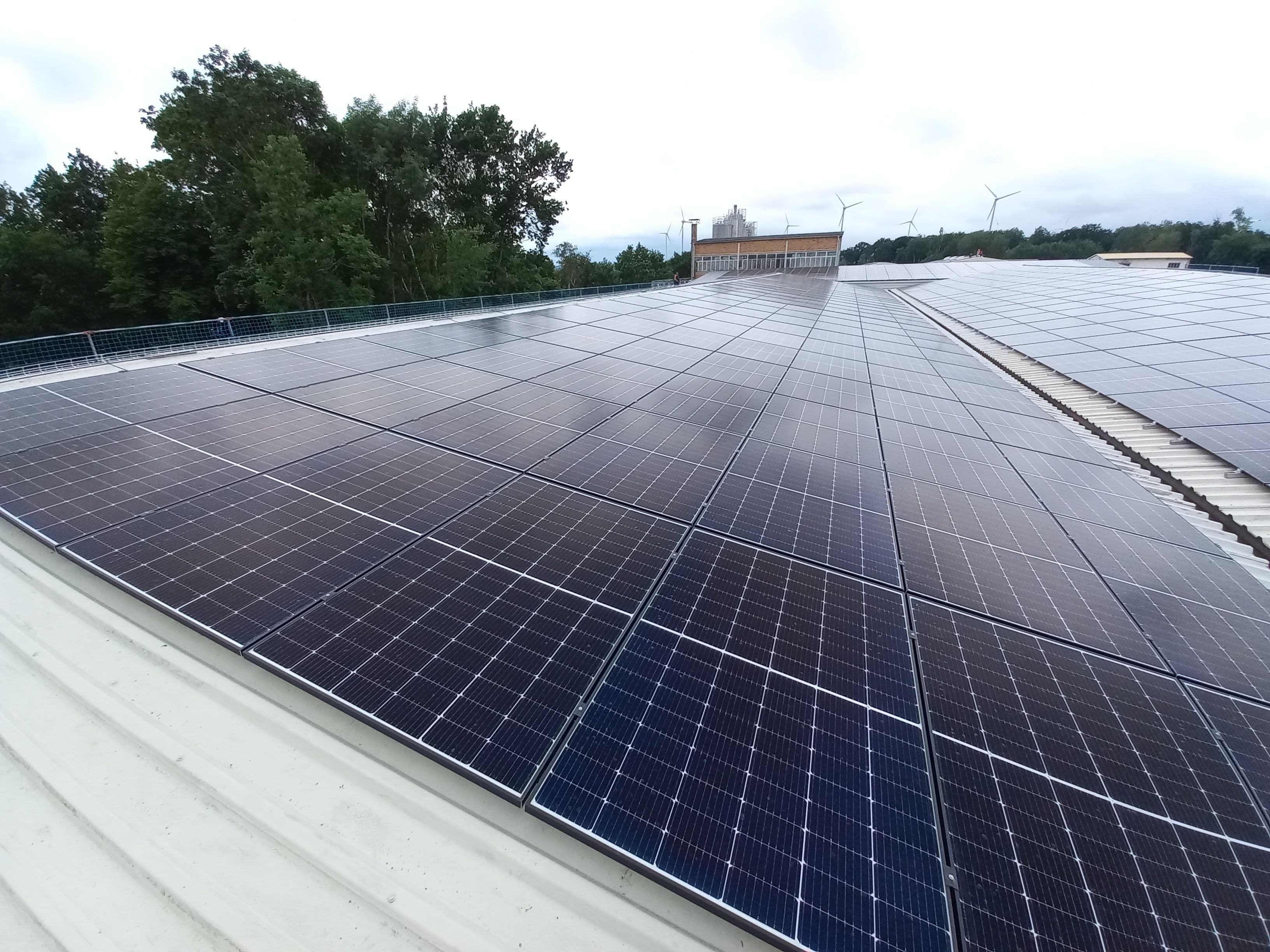 PV panel detail on the roof