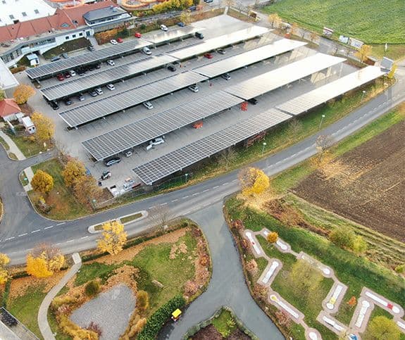 Lutzmannsburg carports, pricture taken by drone