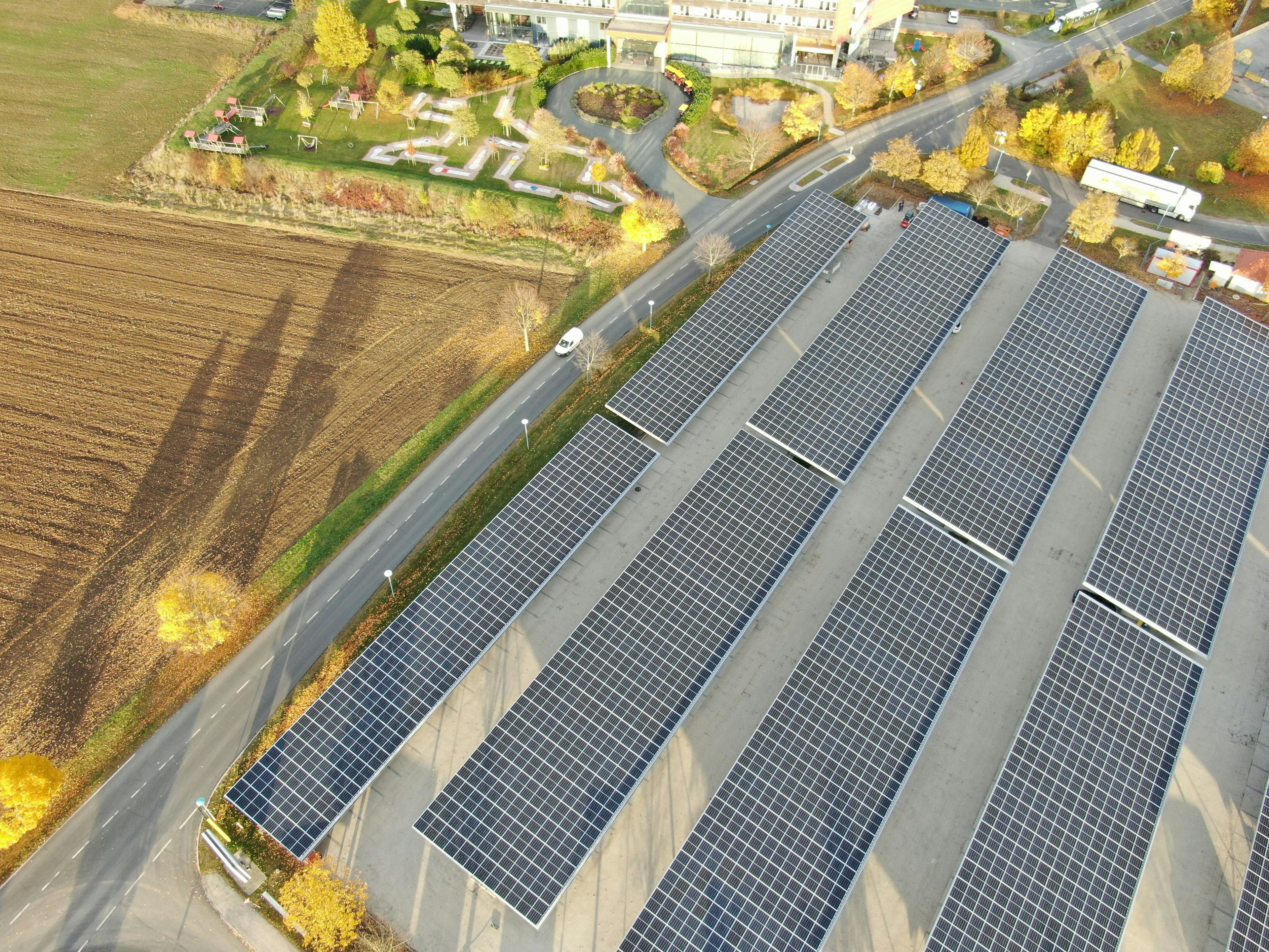 Solar carports: a modern way of utilising parking spaces