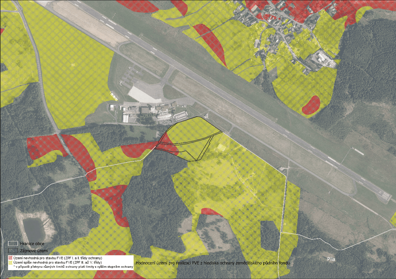 Administrativní studie k pozemku pro výstavbu FVE