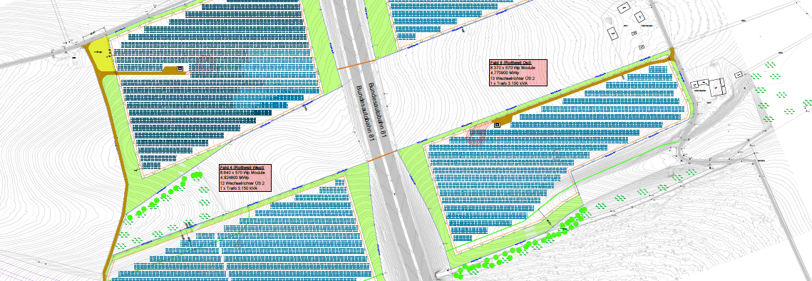 Solarpark Wildenstein: Effiziente Nutzung von Straßenrandflächen