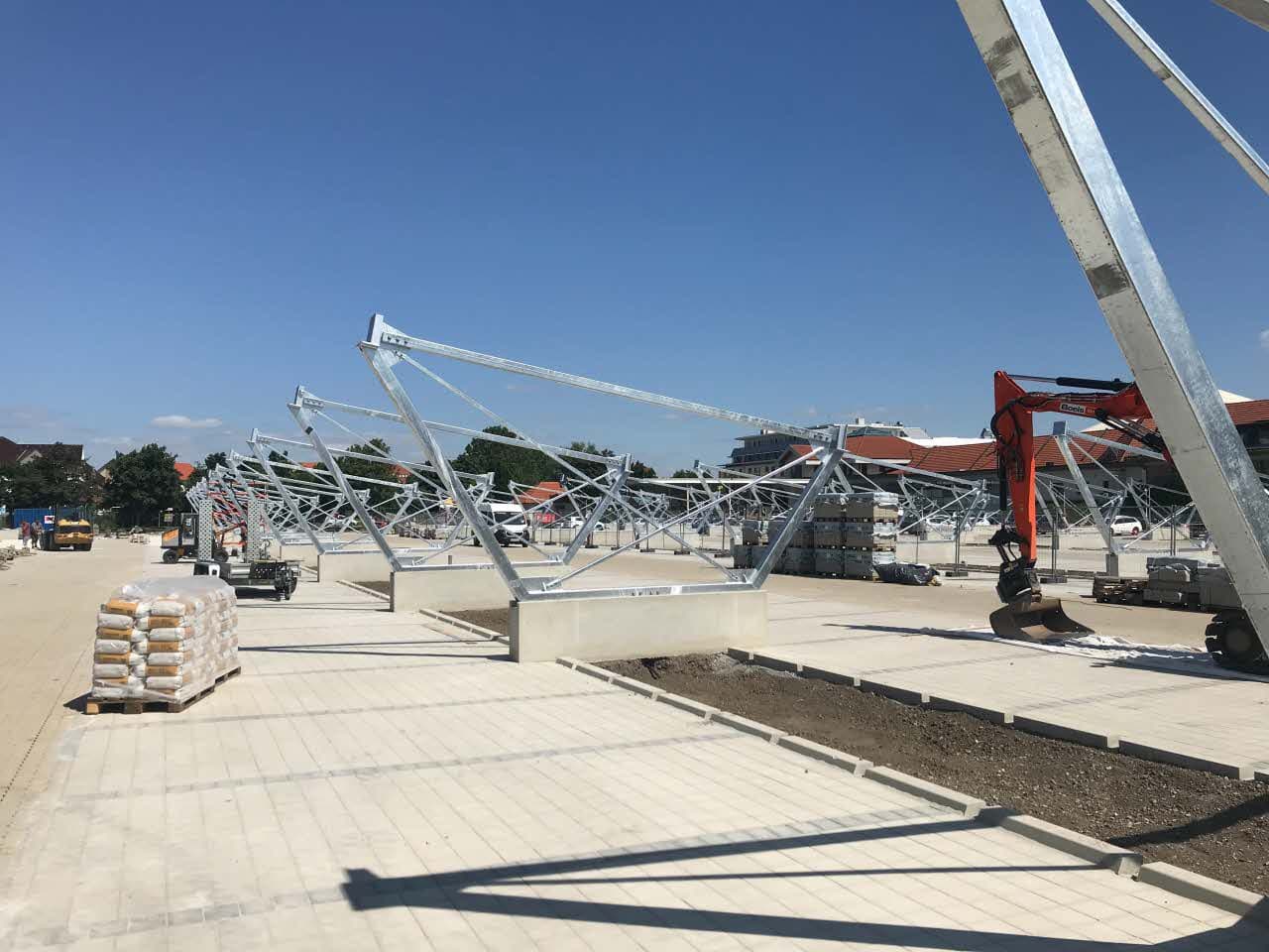 What are the stages of installing a solar carport?